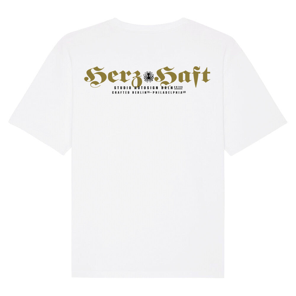 HerzHaft. Unisex Oversize Premium Shirt von Notosign