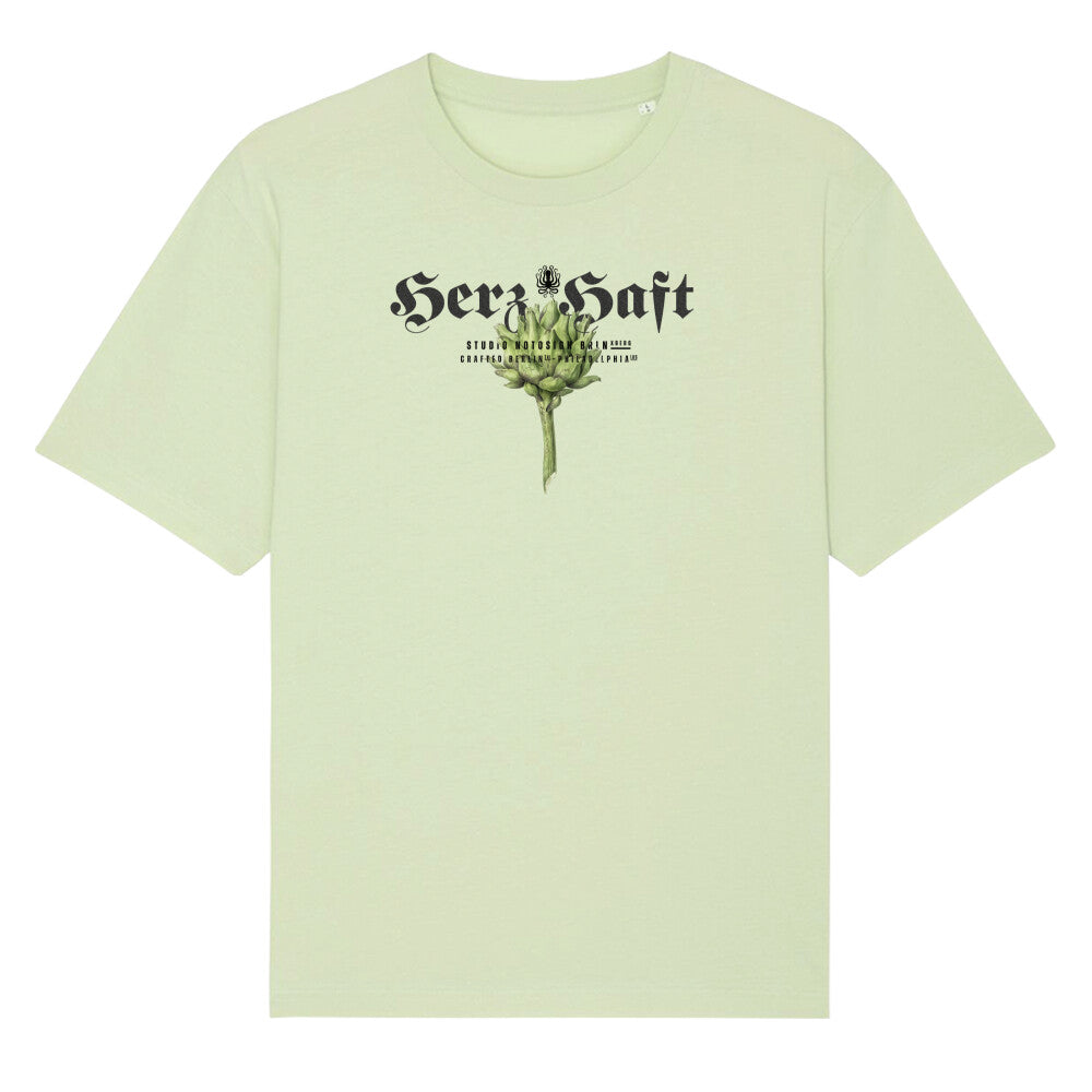 HerzHaft. Unisex Premium Oversize Shirt mit Artischocke