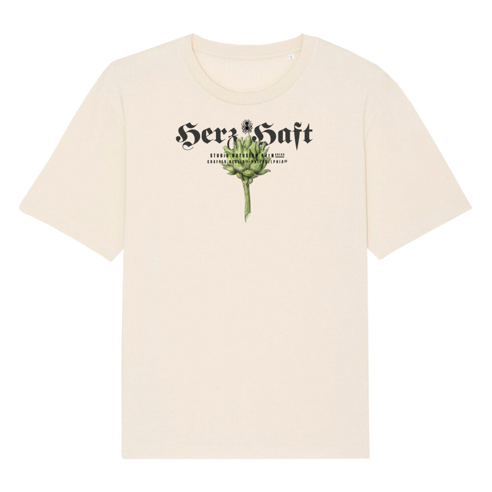 HerzHaft. Unisex Premium Oversize Shirt mit Artischocke