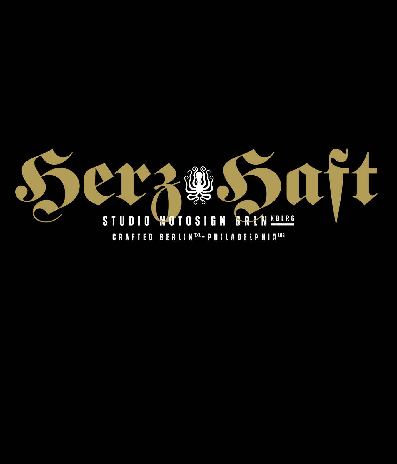 HerzHaft. Extravagantes Unisex-Sweatshirt von NotoSign Berlin