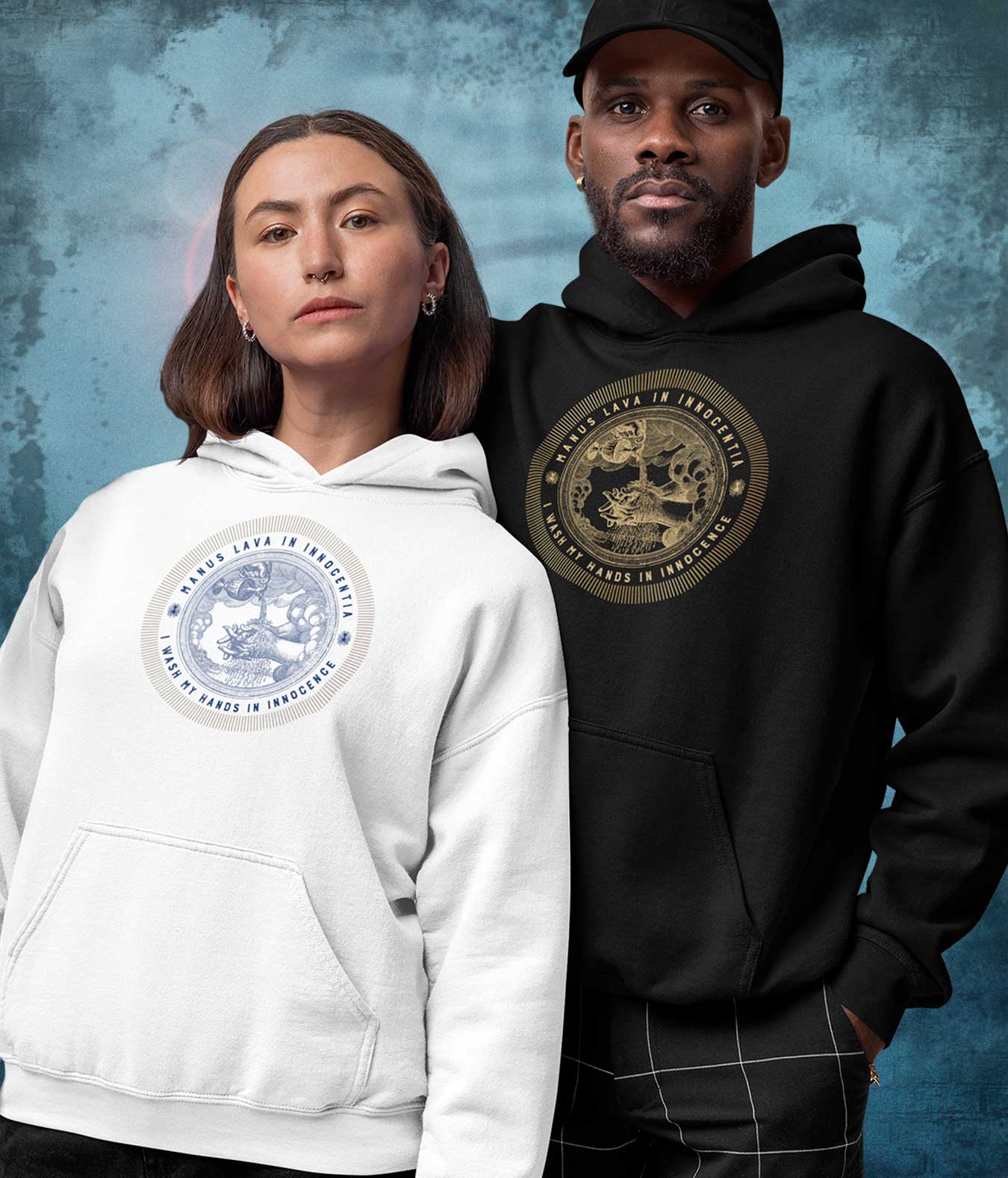 Frei von Schuld! Classic Unisex Hoodie - Mit Taschendruck