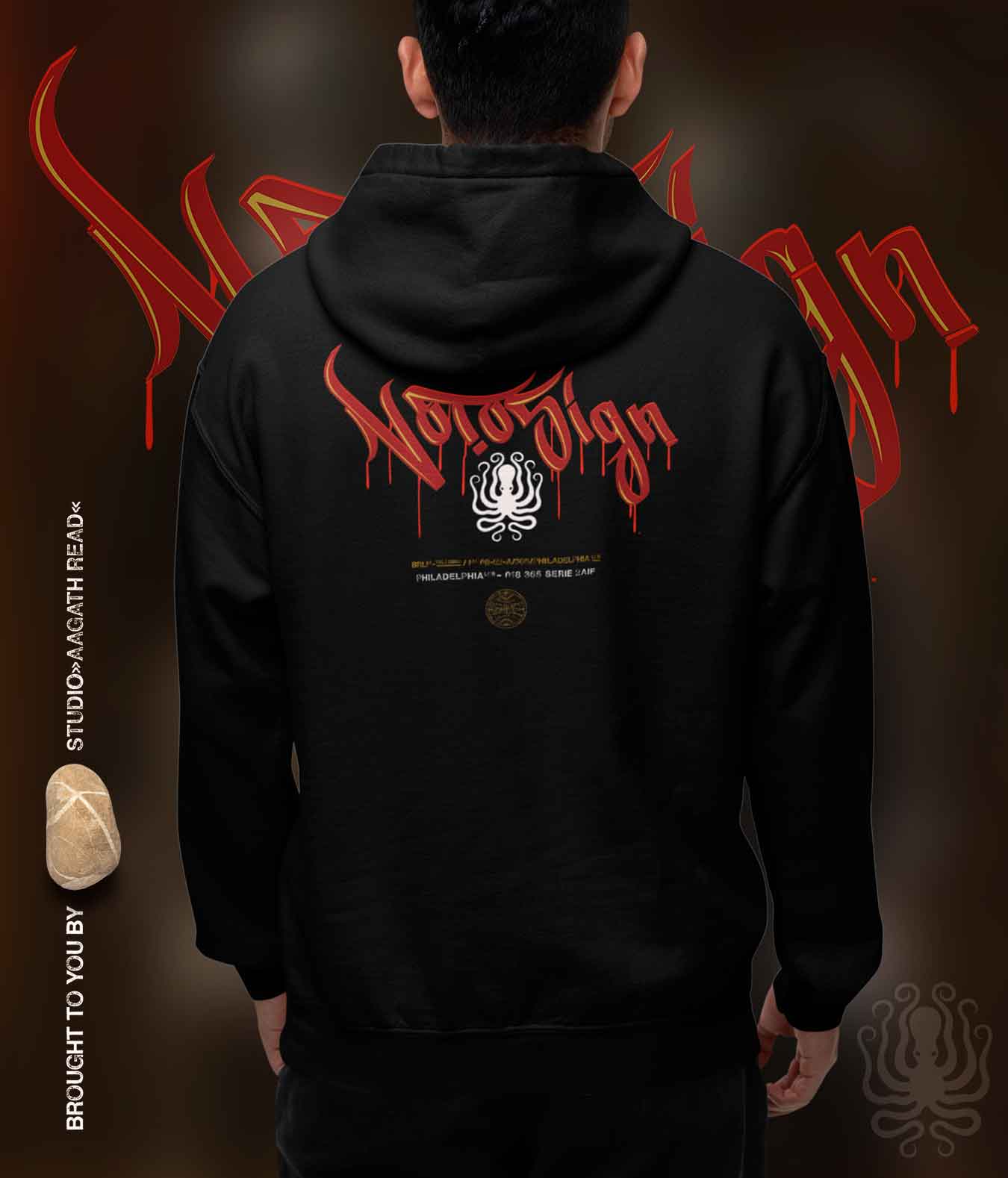 NOTOSIGN®. Premium Unisex Hoodie - Mit Taschendruck