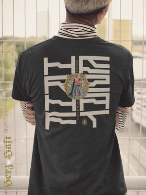 HerzHaft. Typografisches Organic Oversize Shirt in Premiumqualität.