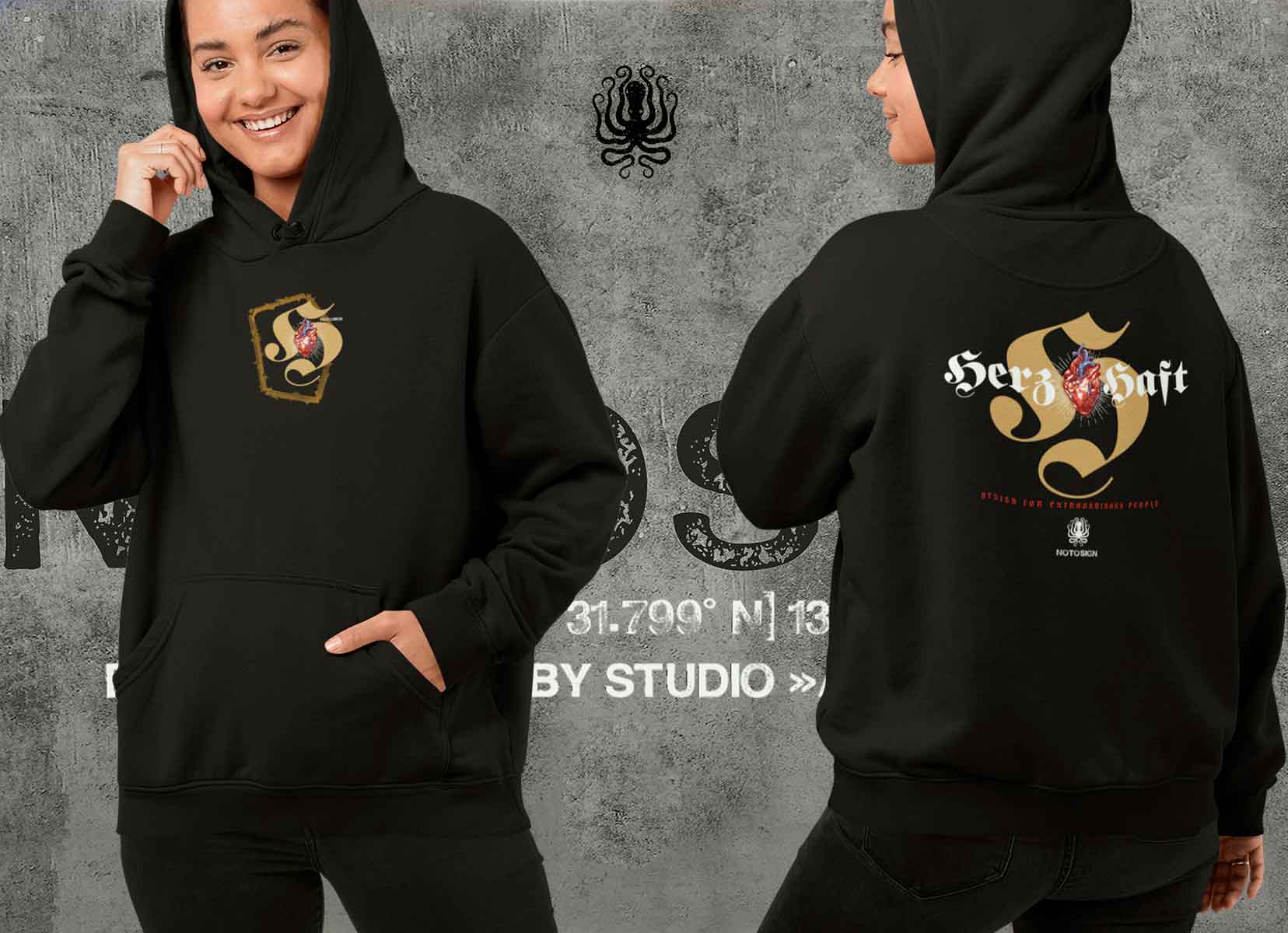 HerzHaft. Der Premium Hoodie für jeden Anlass.