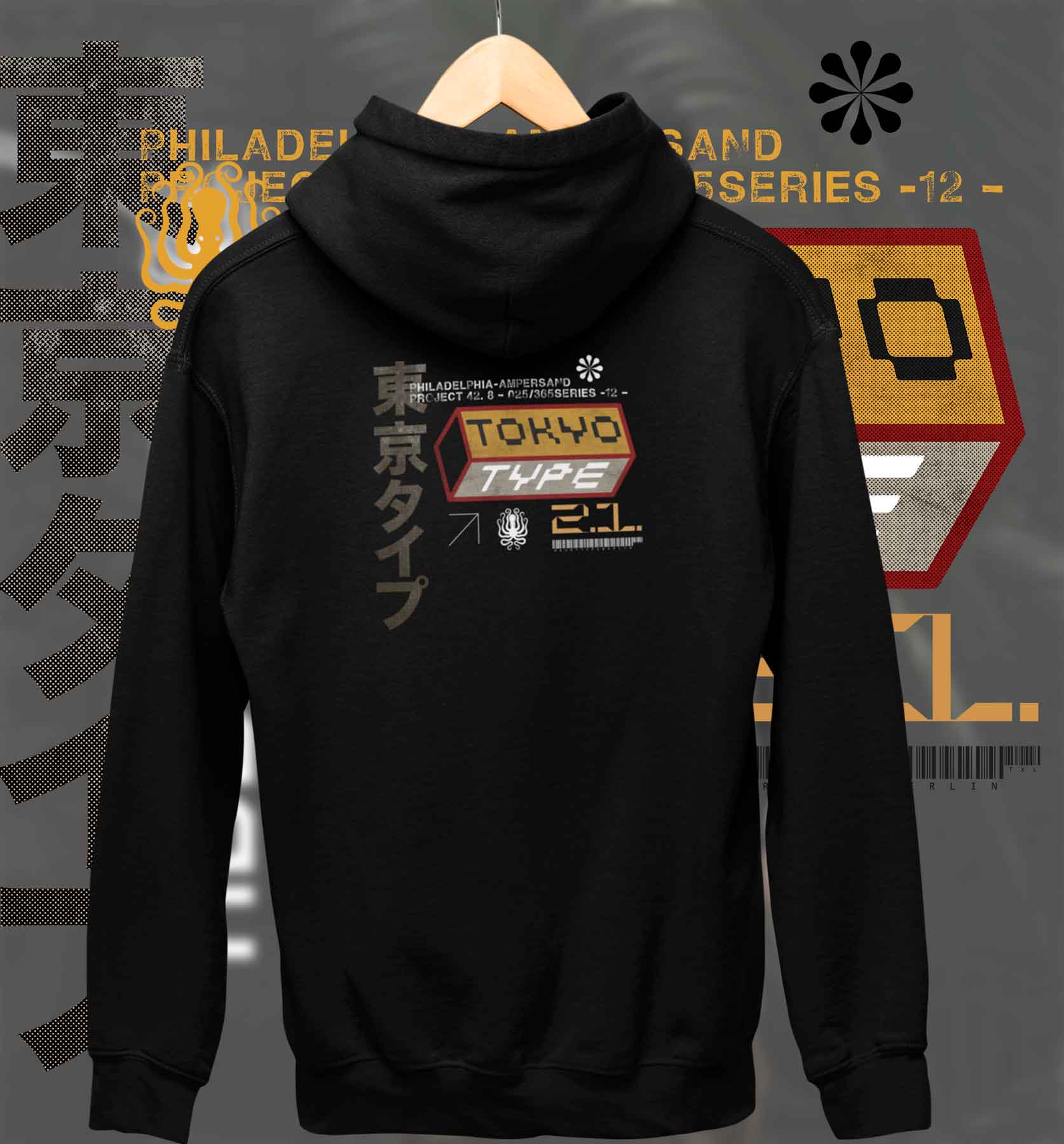 TokioType. Zipper Hoodie Unisex