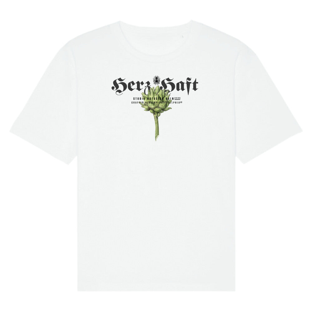 HerzHaft. Unisex Premium Oversize Shirt mit  Artischocke