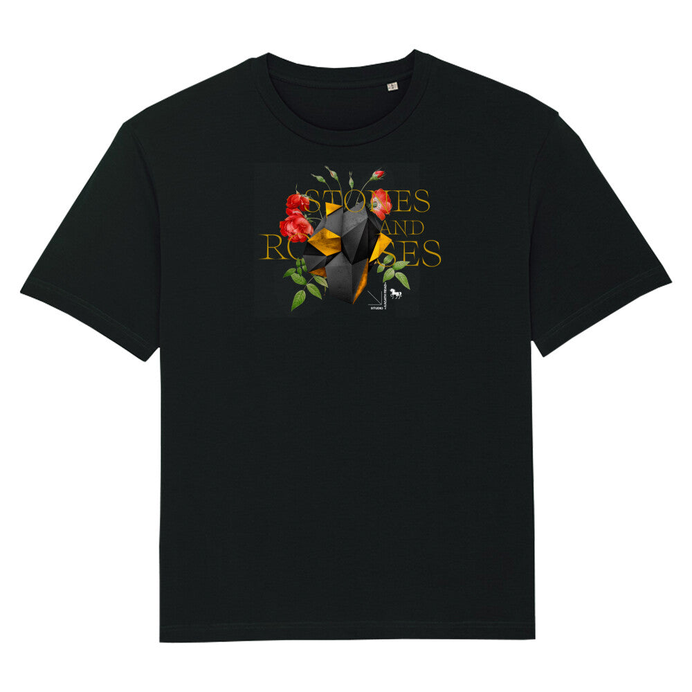 Steine und Rosen. Premium Organic Oversize Shirt